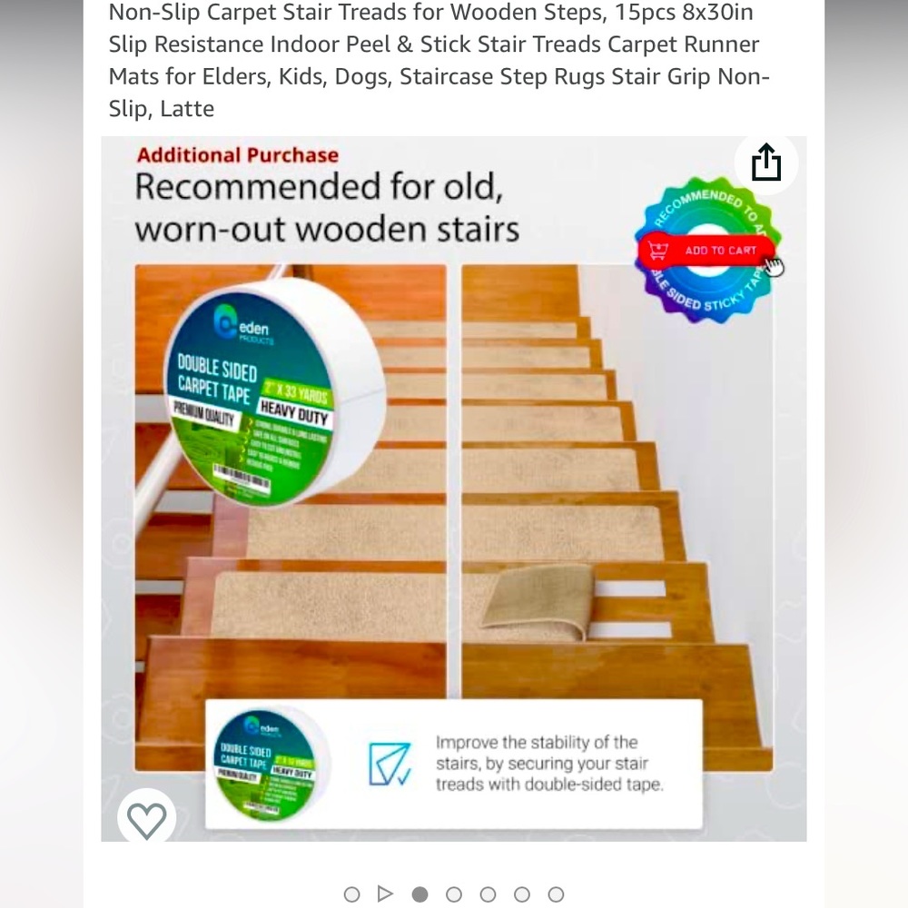 Carpet stair treads